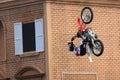 Motorcycle Making Jump in Air